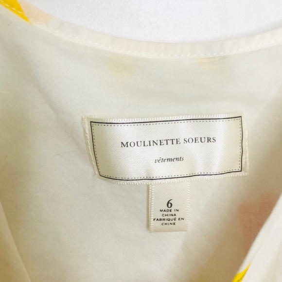 Moulinette Soeurs Floral Dress - White and Orange - Picture 7 of 8